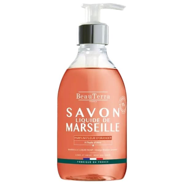 Flytande tvål - Beau Terra - Apelsblomma - 300ml - 96% naturliga ingredienser - Utan konserveringsmedel