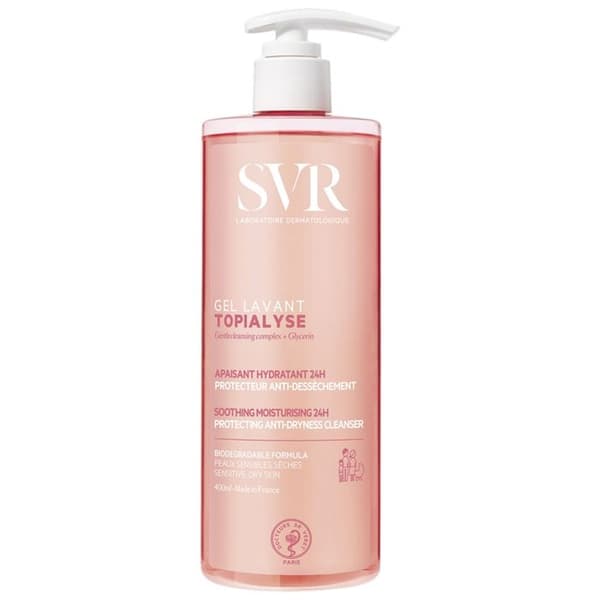Gel Tvättning - SVR - Topialyse - 400ml - Sensitiva Hudar - 24h Återfuktning