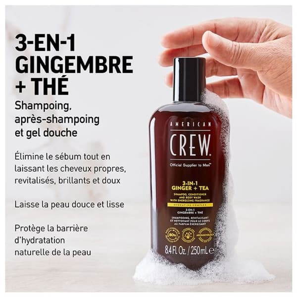 American Crew American Crew 3-i-1 Ingefärste Shampoo Balsam & Duschgel För Hår och Kropp (450Ml) Balsam