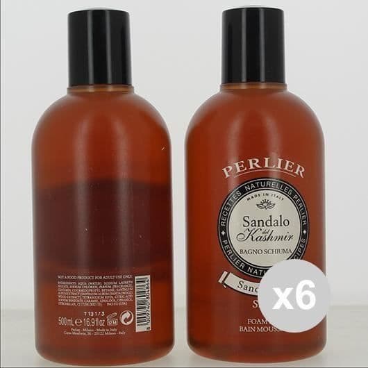 Set 6 PERLIER Sandelträ Gel Dusch 500ml Bad och dusch Produkter