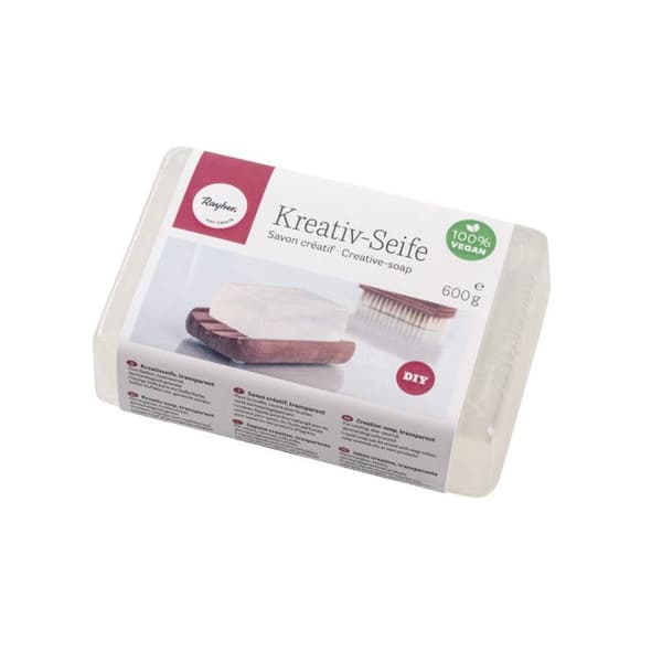 Kreativ tvål - RAYHER - 600g block - Transparent - Vegansk