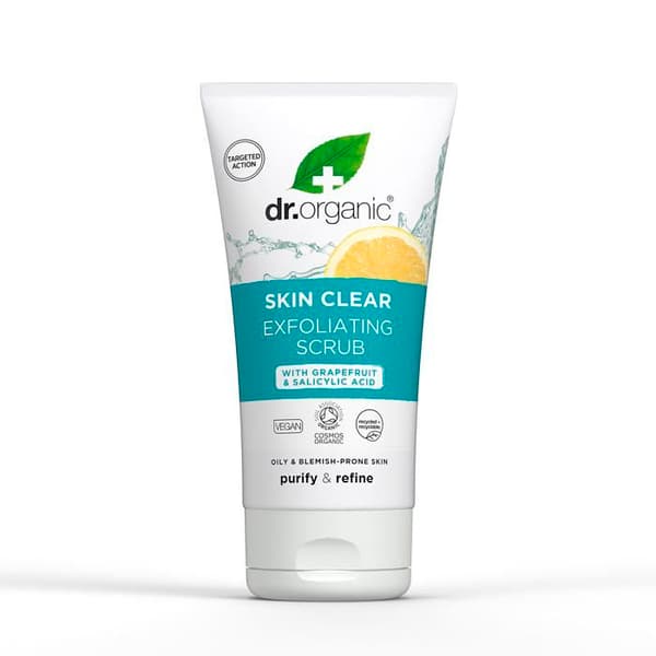 Exfolierande - Dr. Organic - Ansiktspeeling - Salicylsyra - Grapefruktextrakt - 5 i 1