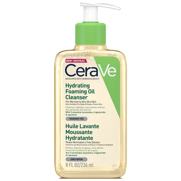 Cerave Skummande Rengöringsolja 236 ml För Normal till Mycket Torr Hy och Atopisk Tendens