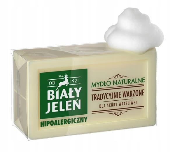 Naturlig hypoallergen barsæbe Biały jeleń 150 g