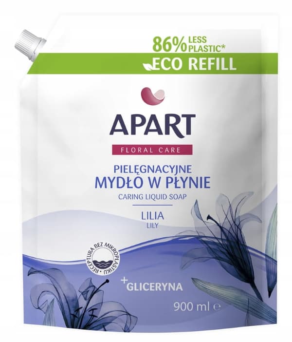 Nestesaippuan täyttöpakkaus Apart Floral Care Lily 900 ml
