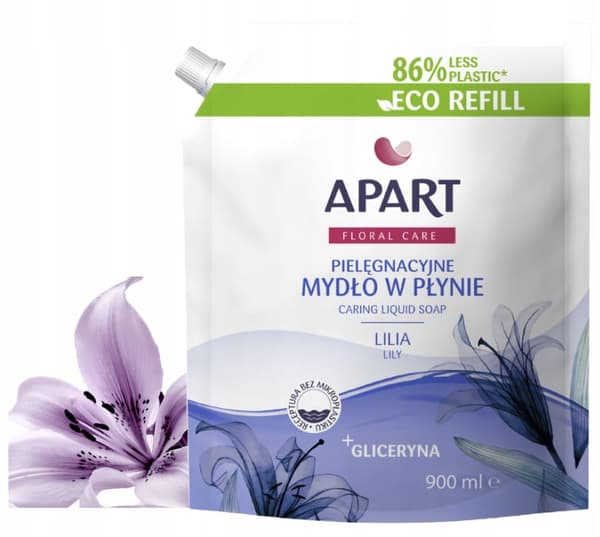 Nestesaippuan täyttöpakkaus Apart Floral Care Lily 900 ml