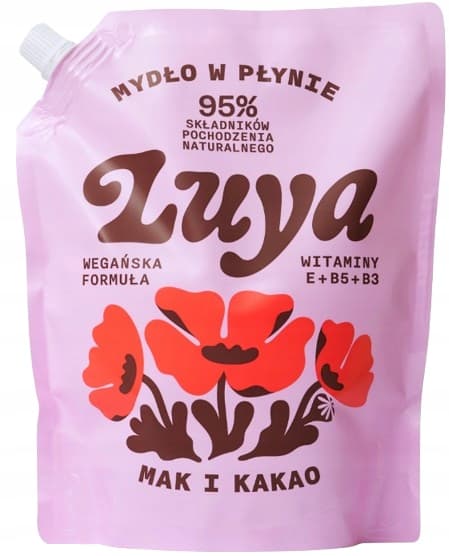 LUYA flydende håndsæbe valmue og kakao REFILL 800 ml