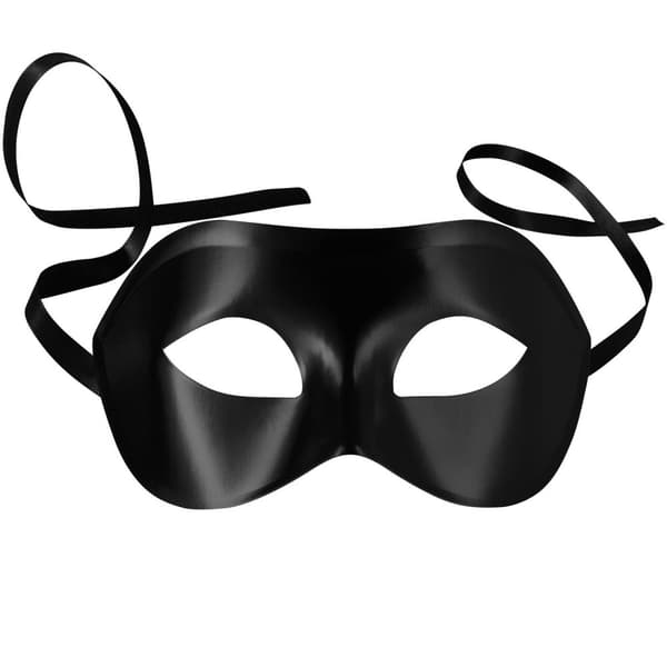 Venetiansk maske ensfarvet - sort