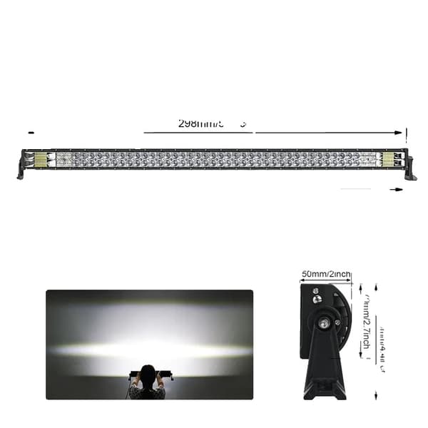 LED Lysbjælke, 2-rækker, 11000LM