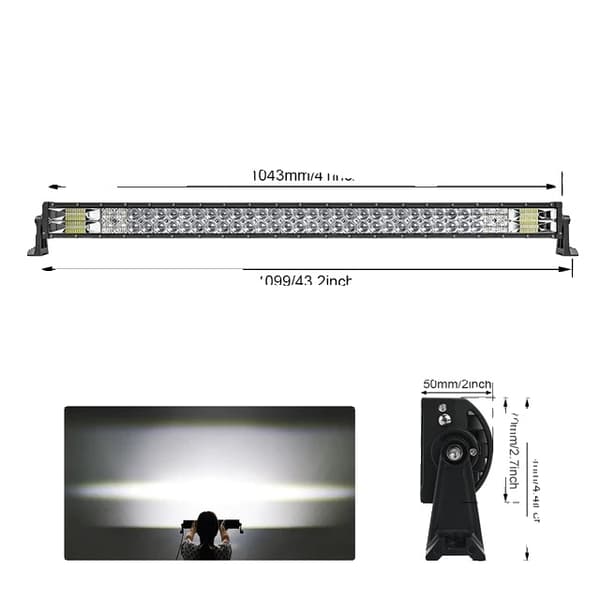 LED Lysbjælke, 2-rækker, 11000LM