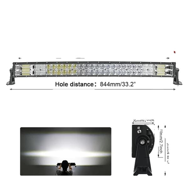LED Lysbjælke, 2-rækker, 11000LM