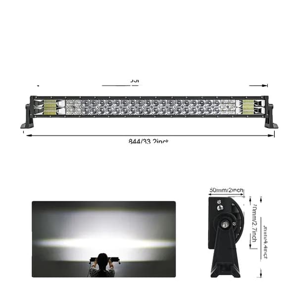 LED Lysbjælke, 2-rækker, 11000LM