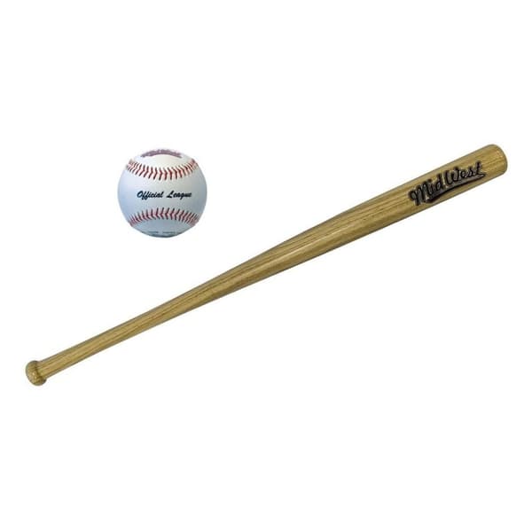 Midwest Unisex Adult Slugger Baseball Bat Bamboo Brown One Size