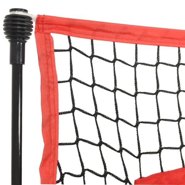 vidaXL bærbart baseballnet 183x105x183 cm polyester sort og rød