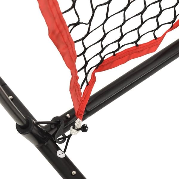 vidaXL bærbart baseballnet 183x105x183 cm polyester sort og rød