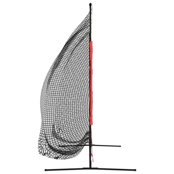 vidaXL Kannettava pesäpalloverkko mustapunainen 215x107x216 cm