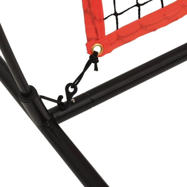 vidaXL Kannettava pesäpalloverkko mustapunainen 215x107x216 cm