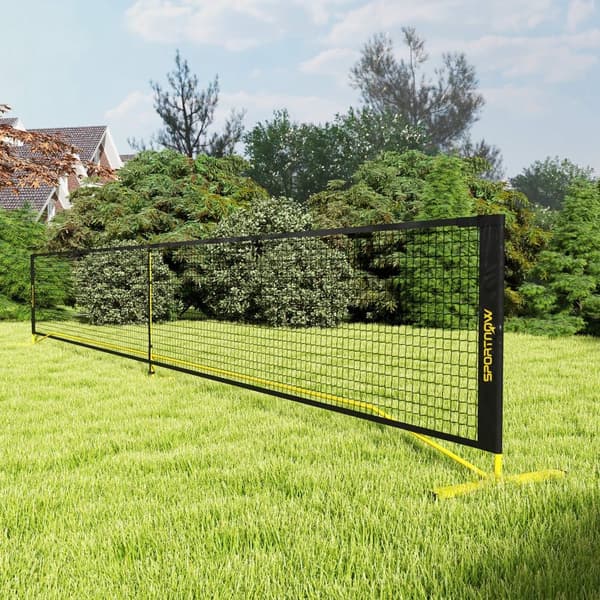 Bärbar Pickleballnät, 670x60x92 cm, Gul