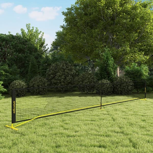 Bärbar Pickleballnät, 670x60x92 cm, Gul