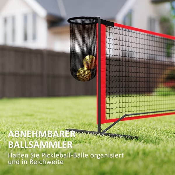 Pickleball-setti, 674x70x92 cm, punainen