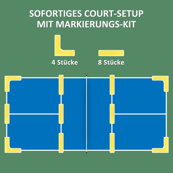 Pickleball-setti, 674x70x92 cm, punainen