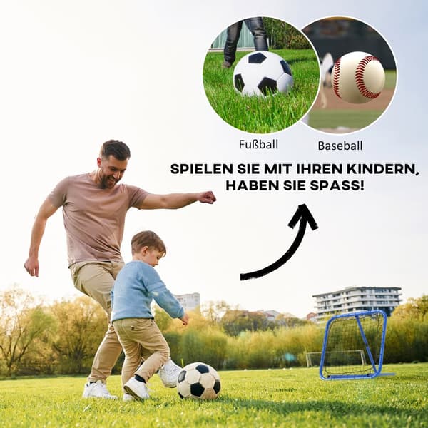 Fotbollsreturboll, 63x63 cm, Blå