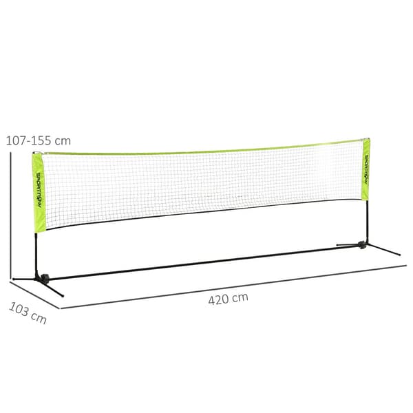 Sulkapallon verkkosetti, 420x103 cm, sininen