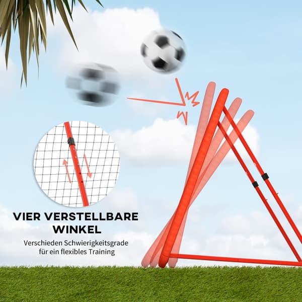 Fotbollsreturboll, 128x118x108-120 cm, Röd
