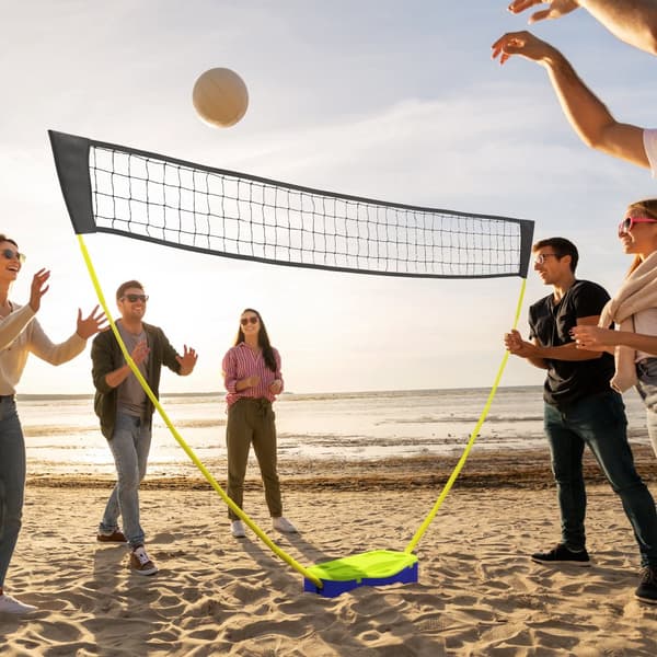Badminton Sæt, 2 i 1, 400x22.4x155 cm, Sort+Blå+Grøn