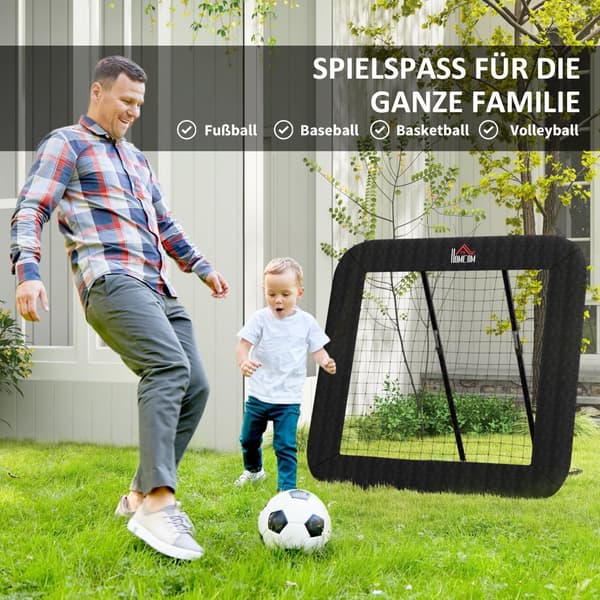 Fodboldmål, 128x118x108-120 cm, Sort