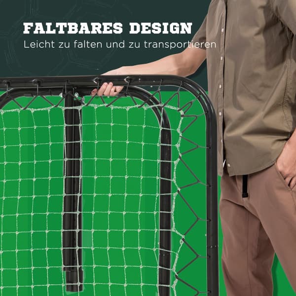 Fotboll Rebounder, 78x84x65-78 cm, Svart