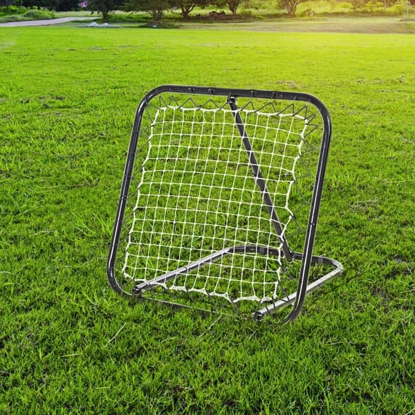 Fotboll Rebounder, 78x84x65-78 cm, Svart
