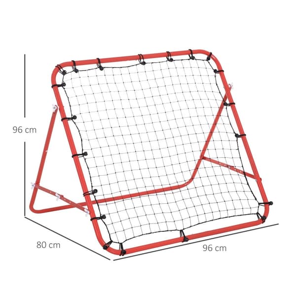 Rebounder, jalkapallon palautusseinä, 96x80x96 cm, punainen musta