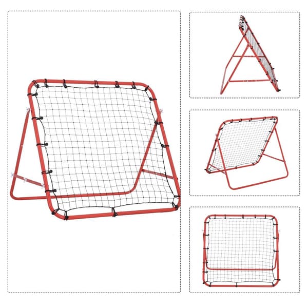 Rebounder, jalkapallon palautusseinä, 96x80x96 cm, punainen musta