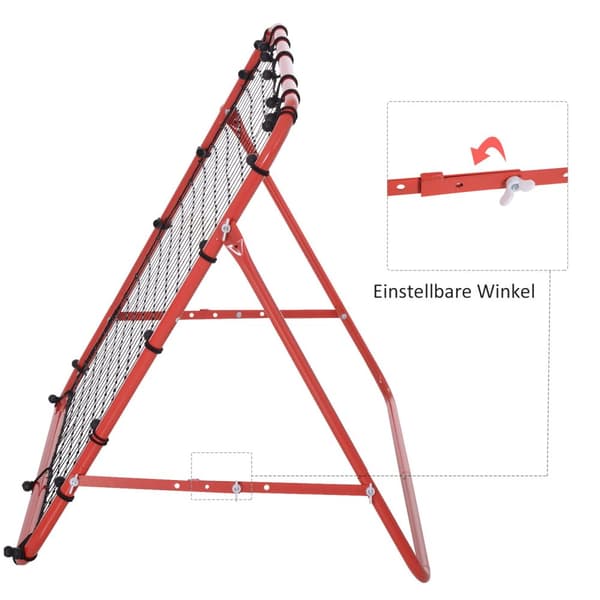 Rebounder, jalkapallon palautusseinä, 96x80x96 cm, punainen musta