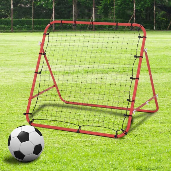 Rebounder, jalkapallon palautusseinä, 96x80x96 cm, punainen musta