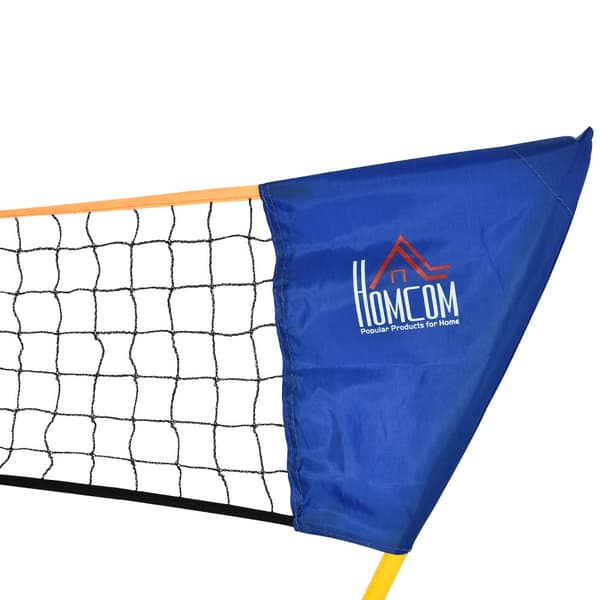 Badmintonnät med stativ, 286x33x157 cm, Gul och Blå