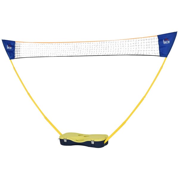Badmintonnät med stativ, 286x33x157 cm, Gul och Blå