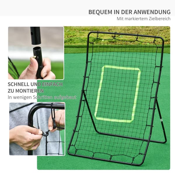 Rebound Mål, Kickback, 75x126 cm, Sort