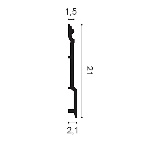 Fodlister Orac Decor LUXXUS SX191-box 1 kasse med 9 lister 18 m
