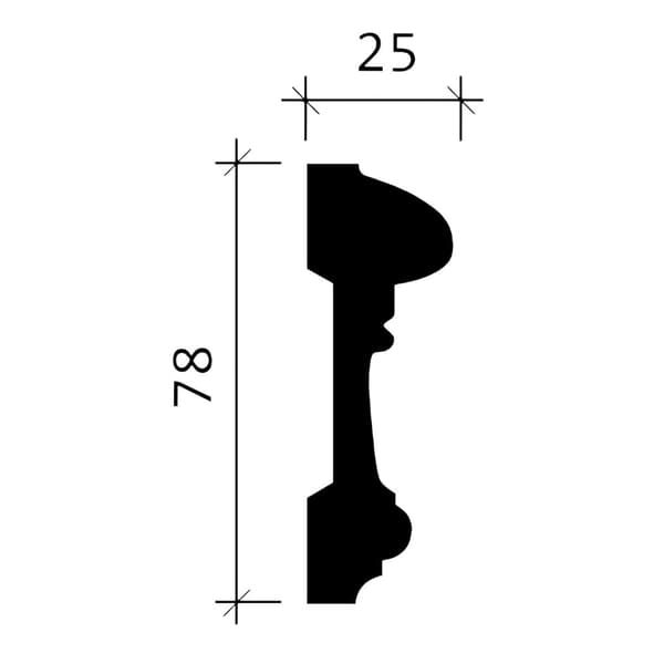 Vägglist Profhome 151340F stil tidlös / klassisk