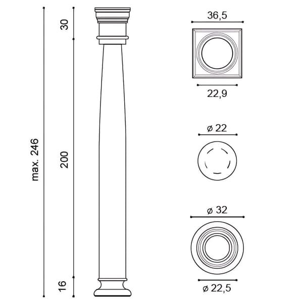 Full kolumn uppsättning Orac Decor LUXXUS KD1 stil Dorisk
