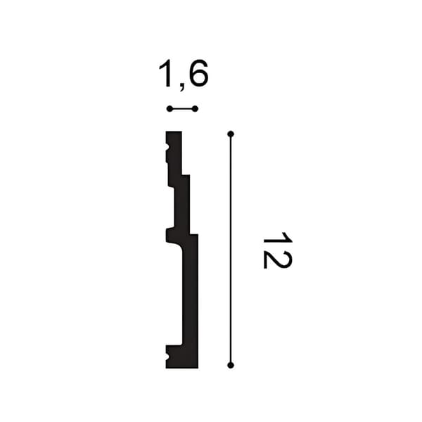 Jalkalistat Orac Decor MODERN SX180-box 1 laatikko kanssa 16 listat 32 m