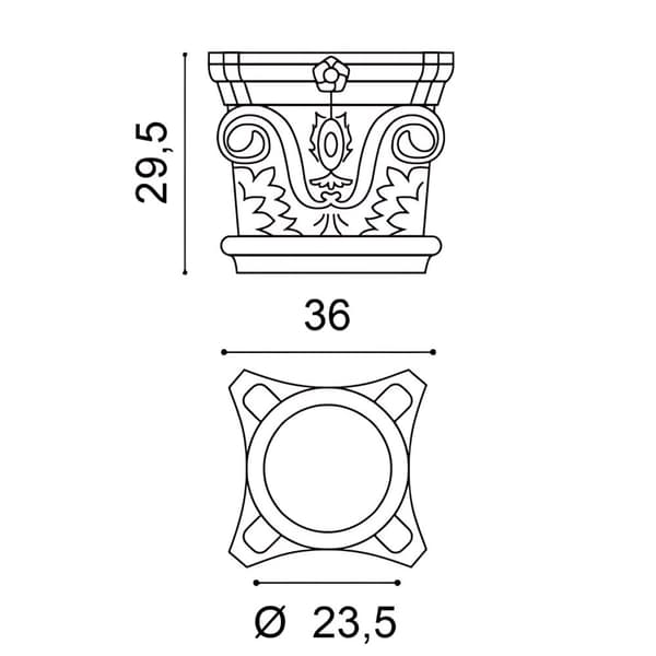 Full kolonnkapitäl Orac Decor LUXXUS K1122 stil Korintisk