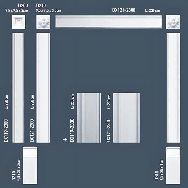 Ovilistat Orac Decor LUXXUS DX121-2300-box 1 laatikko kanssa 16 listat 36,8 m