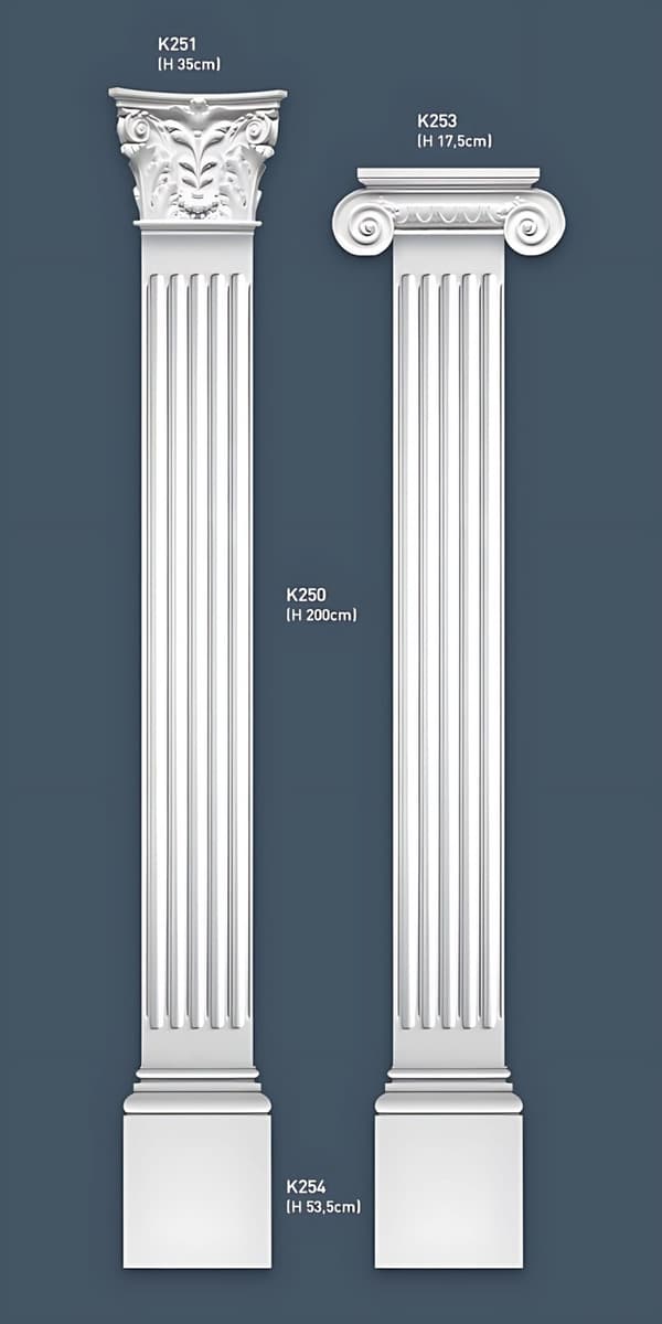 Pilaster kapitäl Orac Decor LUXXUS K251 stil Korintisk