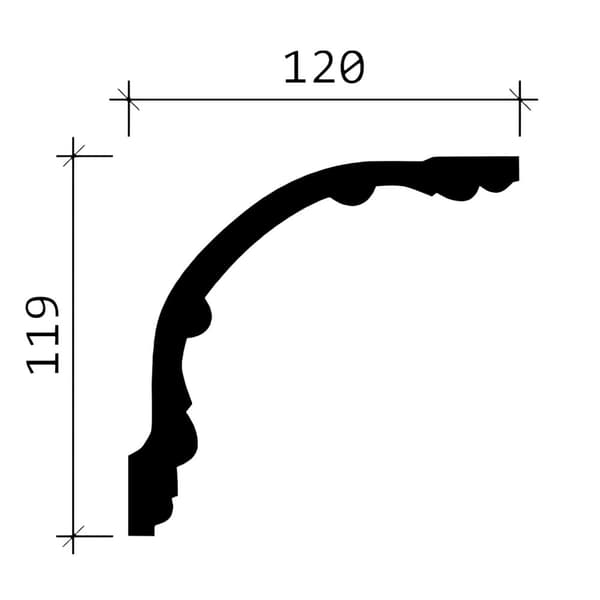 Stukliste fleksibel Profhome 150252F stil Rokoko / Barok