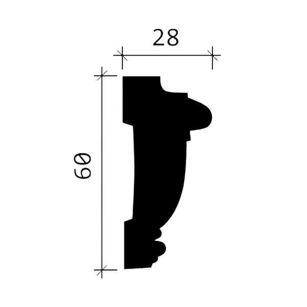 Vägglist Profhome 151330F stil tidlös / klassisk