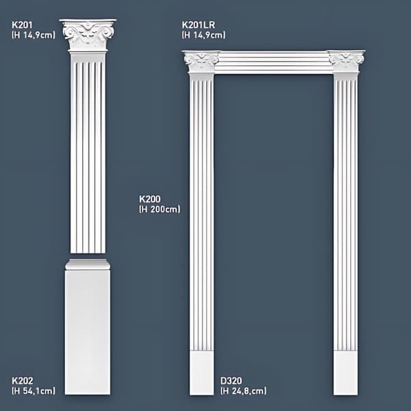 Pilaster kapitäl Orac Decor LUXXUS K201 stil Korintisk