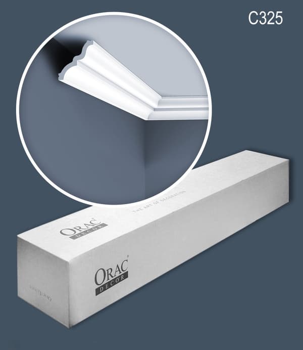 Taklister Orac Decor LUXXUS C325-box 1 låda innehåller 26 lister 52 m